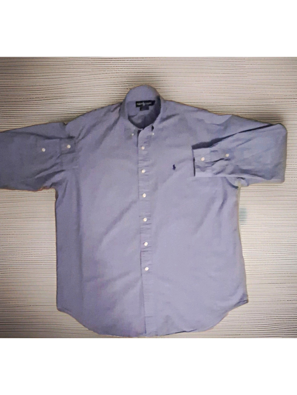 Ralph Lauren Blake Men's Blue Long Sleeve Button-Down Shirt L Woven Cotton